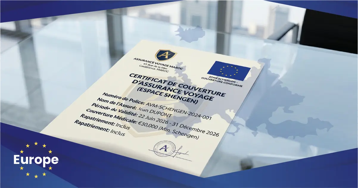 Souscription assurance Schengen en ligne depuis le Maroc