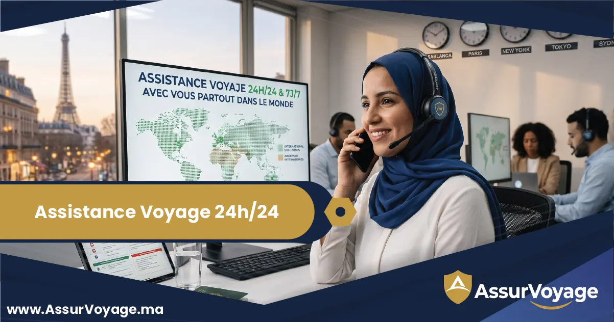 Assistance Voyage 24h/24 — 7j/7 — Assurance Voyage Maroc AssurVoyage