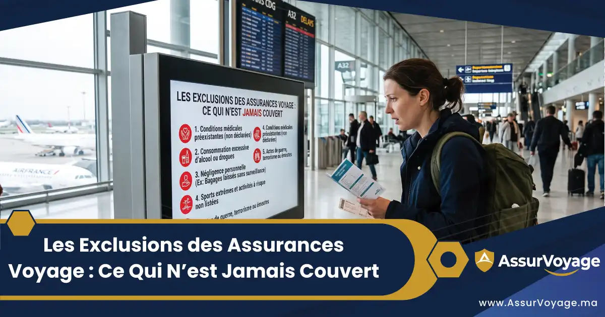 Clauses et exclusions d'une assurance voyage au Maroc : ce qui n'est jamais couvert
