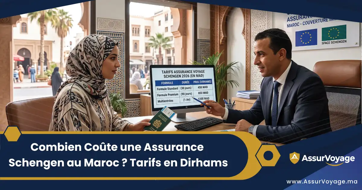 Estimation du prix d'une assurance voyage Schengen au Maroc en 2026