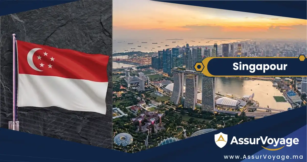 Assurance voyage Singapour et visa Singapour — formalités depuis le Maroc, panorama de Marina Bay
