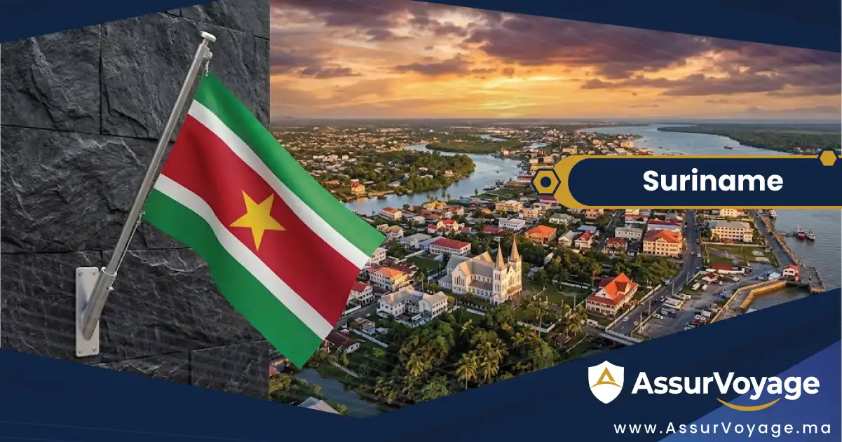 Assurance voyage Suriname pour Marocains — visa Suriname et couverture santé à Paramaribo